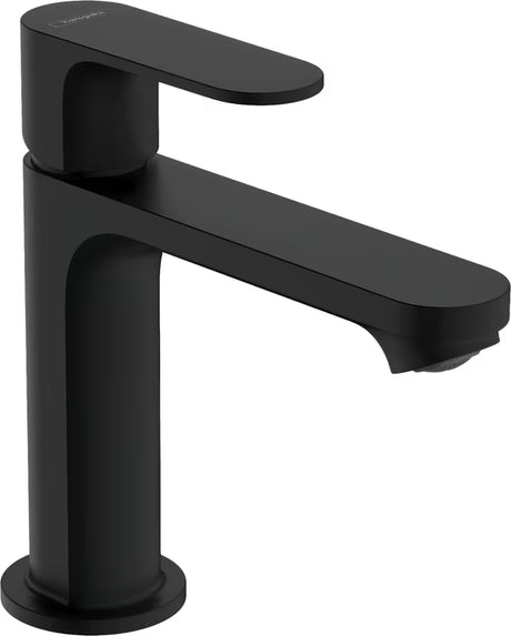 Hansgrohe Rebris S jednouchwytowa bateria umywalkowa z odpływem w kolorze czarny mat.