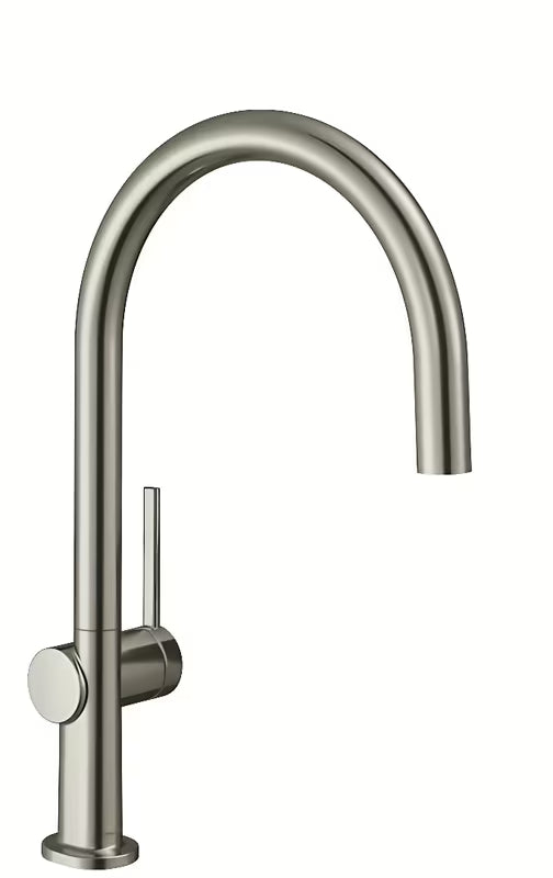 Hansgrohe Talis jednouchwytowa bateria zlewozmywakowa w wykończeniu supersteel z wysoką obrotową wylewką w kształcie łuku