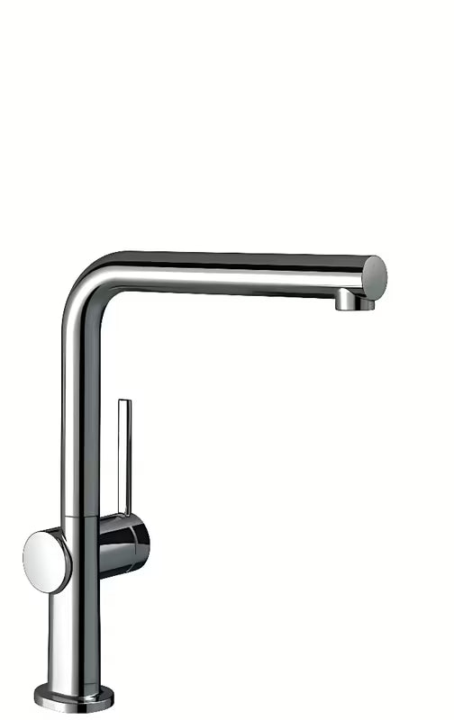 Chromowana jednouchwytowa bateria zlewozmywakowa Hansgrohe Talis s z obrotową wylewką w kształcie L