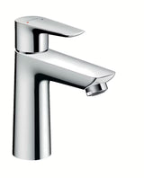 Chromowana bateria umywalkowa jednouchwytowa hansgrohe Talis E 110 z korkiem Push-Open