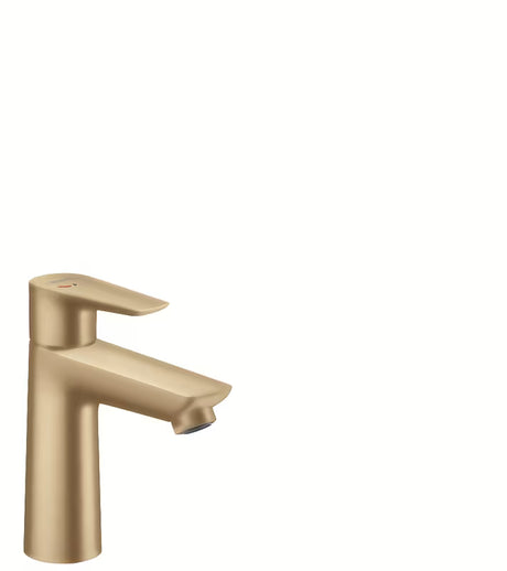 Hansgrohe Talis E jednouchwytowa bateria umywalkowa bez odpływu w wykończeniu szczotkowany brąz.