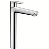 Hansgrohe Talis E wysoka jednouchwytowa bateria umywalkowa w chromie z odpływem i wysoką wylewką
