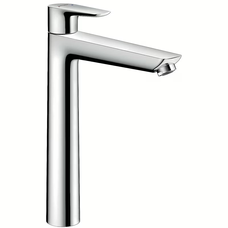 Hansgrohe Talis E wysoka jednouchwytowa bateria umywalkowa w chromie z odpływem i wysoką wylewką