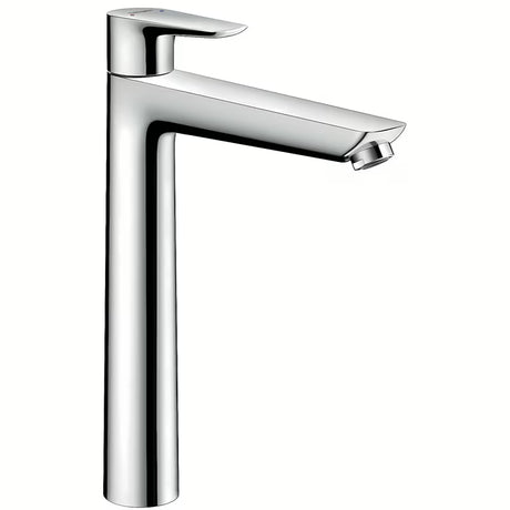 Hansgrohe Talis E wysoka jednouchwytowa bateria umywalkowa w chromie z odpływem i wysoką wylewką