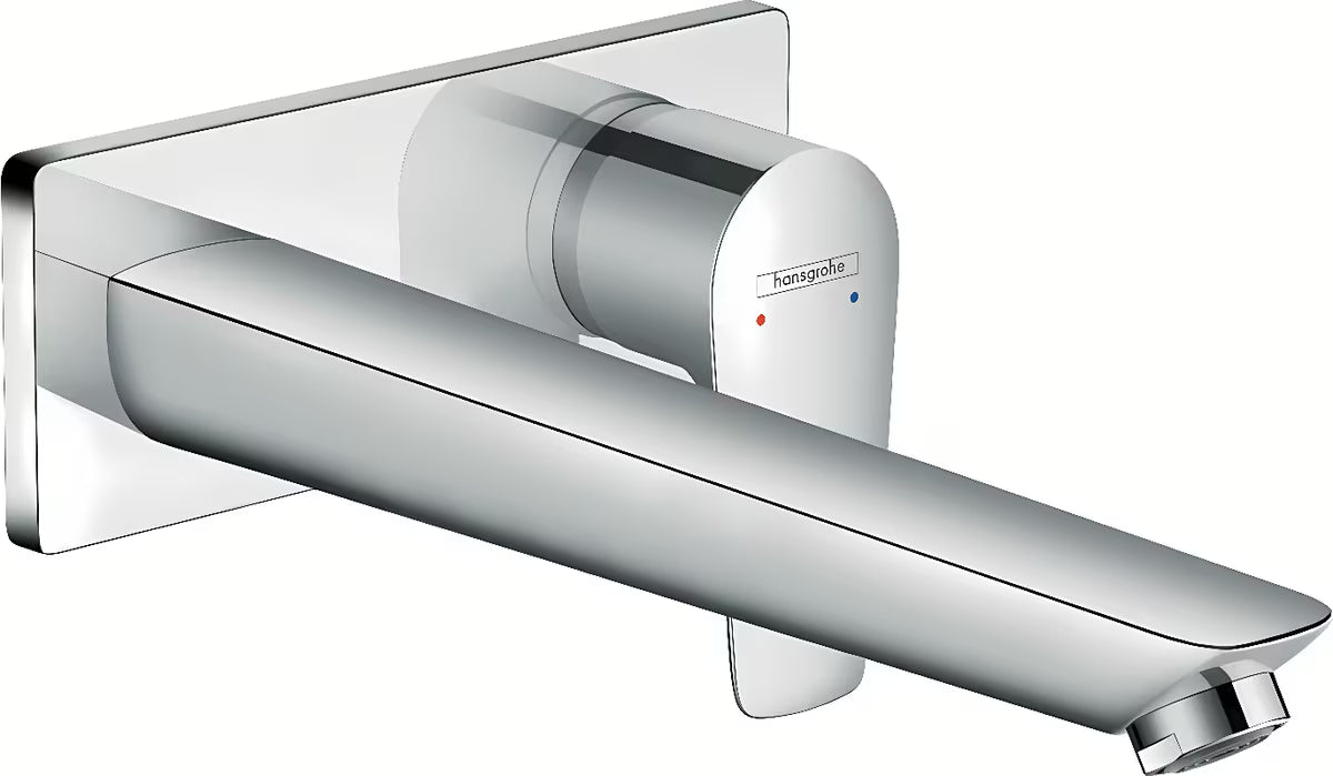 Hansgrohe Talis E podtynkowa bateria umywalkowa jednouchwytowa w chromie pro do montażu ściennego.