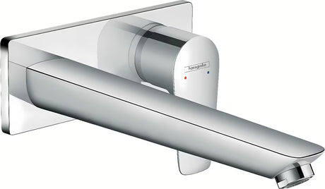 Hansgrohe Talis E podtynkowa bateria umywalkowa jednouchwytowa w chromie pro do montażu ściennego.