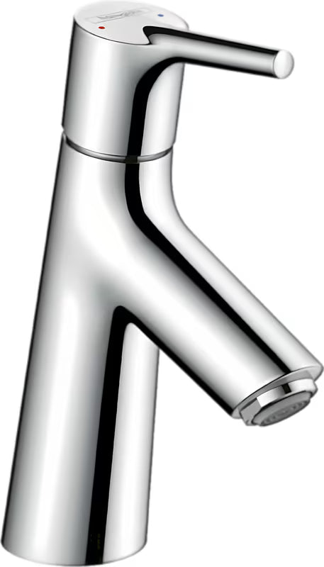 Chromowana jednouchwytowa bateria umywalkowa Hansgrohe Talis S z korkiem Push-Open