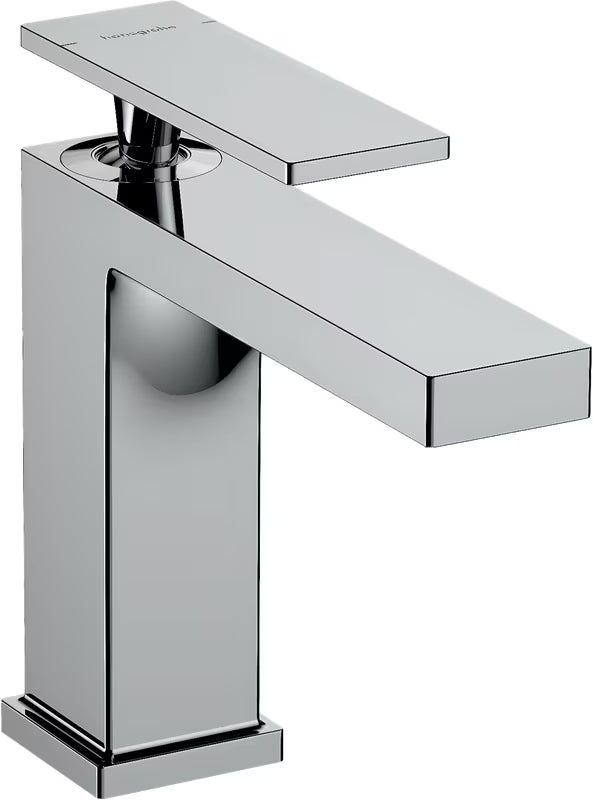 Chromowa jednouchwytowa bateria umywalkowa Hansgrohe Tecturis E 110 z technologią EcoSmart+ i AirPower