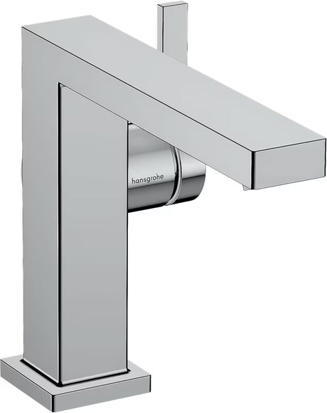 Chromowana jednouchwytowa bateria umywalkowa Hansgrohe Tecturis E z boczną dźwignią i korkiem