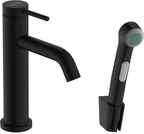 Hansgrohe Tecturis S bateria umywalkowa z prysznicem bidetowym w matowej czerni