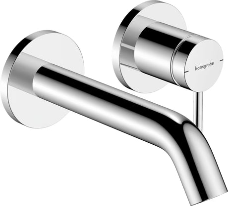 Podtynkowa bateria umywalkowa Hansgrohe Tecturis S w wykończeniu chrom pro montaż ścienny.