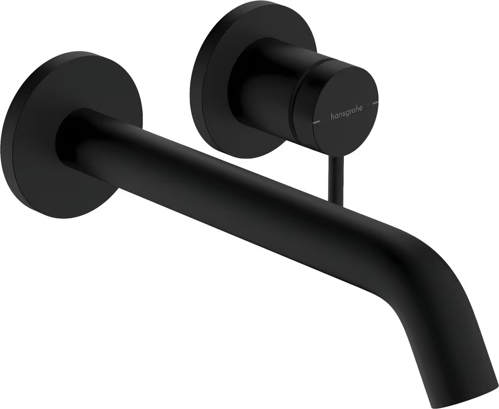 Hansgrohe Tecturis S podtynkowa bateria umywalkowa w matowej czerni pro do montażu ściennego
