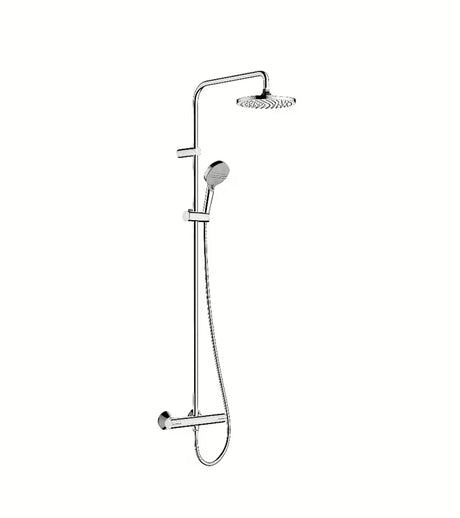 Hansgrohe Vernis Blend system prysznicowy z baterią termostatyczną w chromie z deszczownicą i słuchawką prysznicową