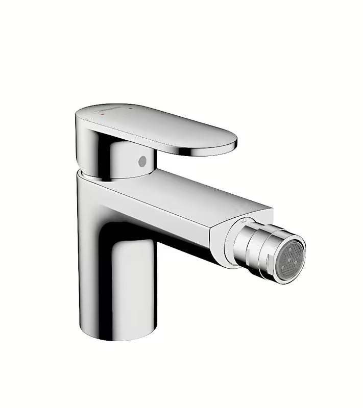 Chromowana bateria bidetowa jednouchwytowa hansgrohe Vernis Blend z odpływem z technologią AirPower