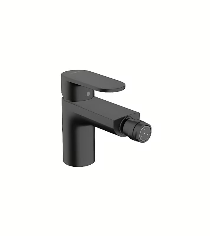 Bateria bidetowa jednouchwytowa hansgrohe Vernis Blend w kolorze czarny mat z odpływem z korkiem automatycznym