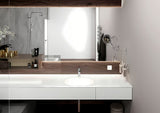 Bateria chromowana jednouchwytowa bateria umywalkowa Hansgrohe Vernis Blend 100 z odpływem i cięgnem.