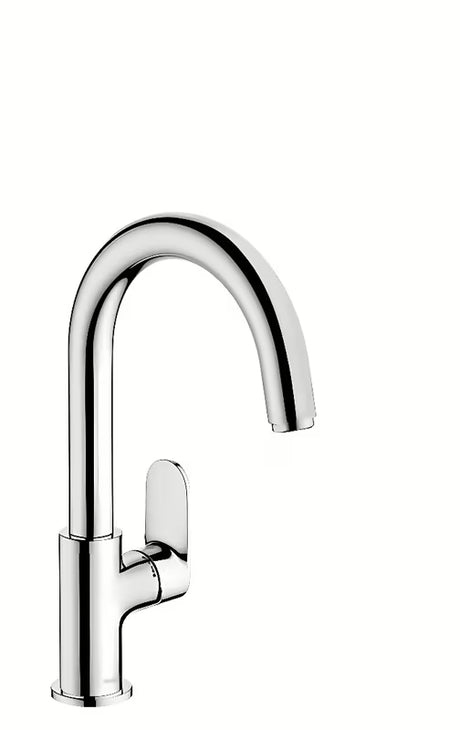 Hansgrohe Vernis Blend chromowana bateria umywalkowa jednouchwytowa z obrotową wylewką i kompletem odpływowym