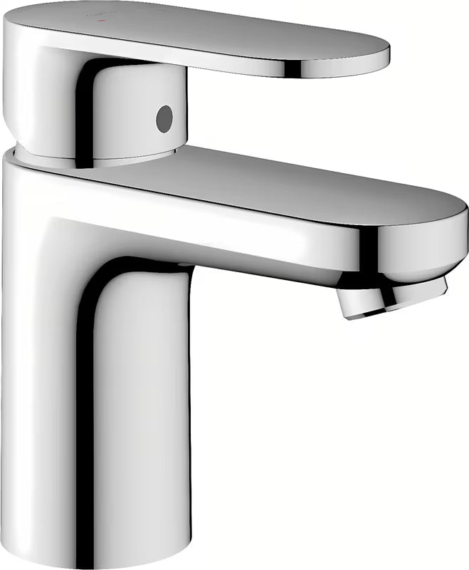Chromowana bateria umywalkowa jednouchwytowa hansgrohe Vernis Blend 70 z ComfortZone 70 oraz technologiami EcoSmart i AirPower.