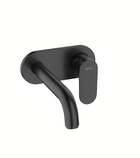 Hansgrohe Vernis Blend podtynkowa bateria umywalkowa w matowej czerni pro do montażu ściennego
