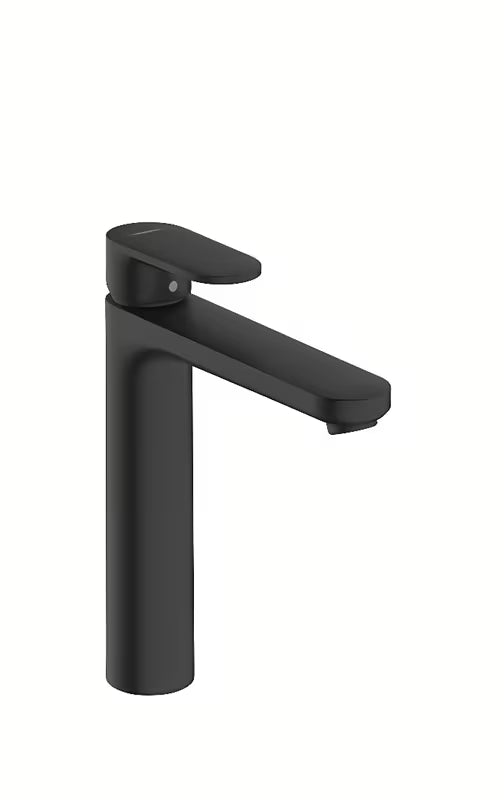 Hansgrohe Vernis Blend wysoka bateria umywalkowa jednouchwytowa w matowej czerni z wysoką wylewką