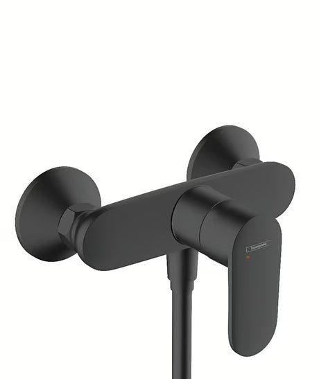 Hansgrohe Vernis Blend ścienna jednouchwytowa bateria prysznicowa w czarnym macie