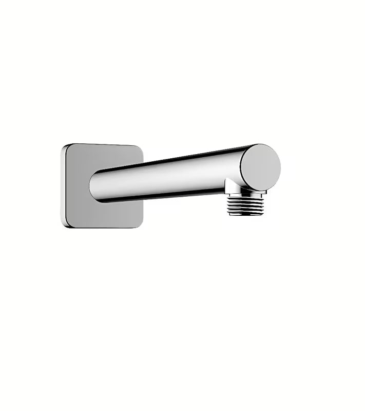 Ścienna ramię prysznicowe Hansgrohe Vernis Shape 240 mm w chromie z kwadratową rozetą.