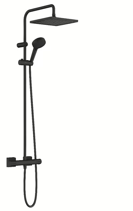 Hansgrohe Vernis Shape 240 EcoSmart system prysznicowy z baterią termostatyczną w matowej czerni