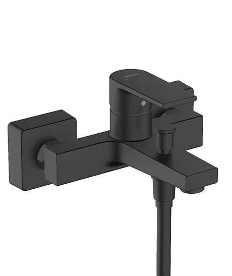Hansgrohe Vernis Shape ścienna bateria wannowa jednouchwytowa w czarnym macie