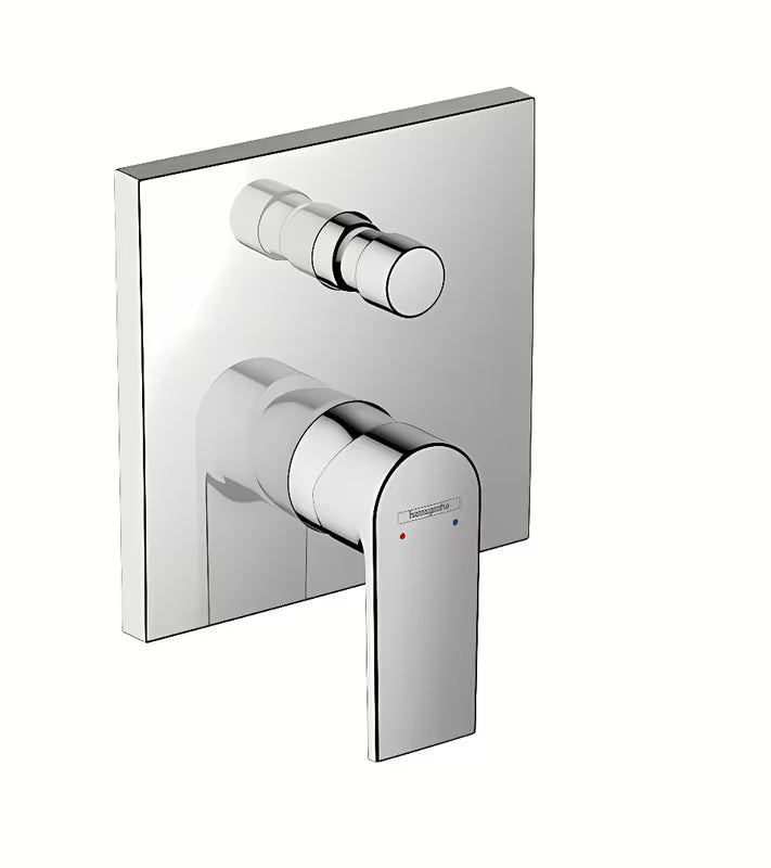 Hansgrohe Vernis Shape podtynkowa jednouchwytowa prysznicowa i bateria wannowa w wykończeniu chrom