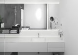 Chromowana bateria umywalkowa jednouchwytowa Hansgrohe Vernis Shape 100 z odpływem i z korkiem automatycznym