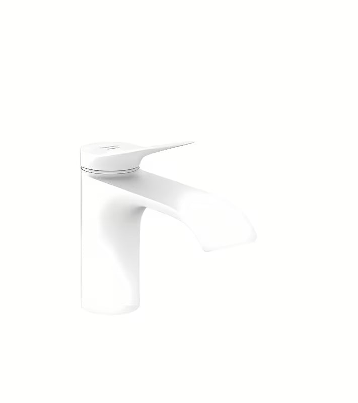Hansgrohe Vivenis zawór umywalkowy w matowej bieli pro do zimnej wody z szerokim strumieniem WaterfallStream