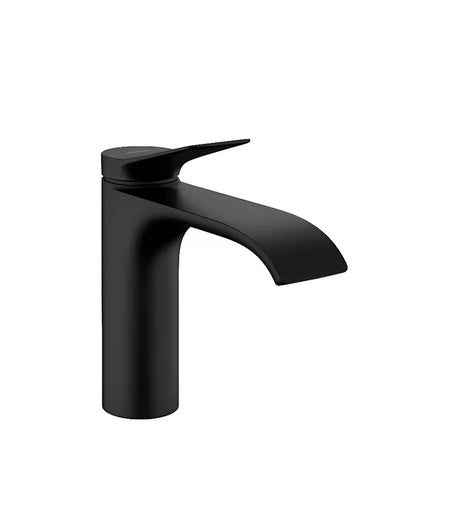 Hansgrohe Vivenis jednouchwytowa bateria umywalkowa w matowej czerni z ekstra szerokim strumieniem WaterfallStream