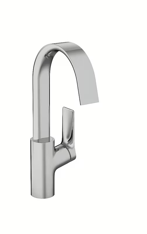 Chromowana jednouchwytowa bateria zlewozmywakowa Hansgrohe Vivenis z obrotową wylewką i szerokim strumieniem WaterfallStream