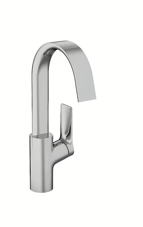 Chromowana jednouchwytowa bateria zlewozmywakowa Hansgrohe Vivenis z obrotową wylewką i szerokim strumieniem WaterfallStream