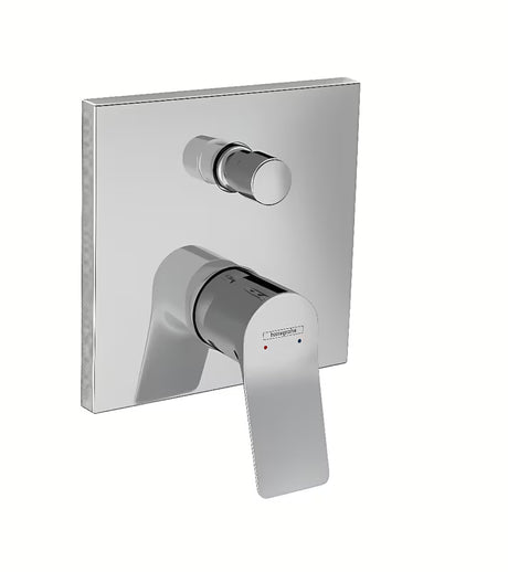 Podtynkowa jednouchwytowa prysznicowa i bateria wannowa hansgrohe Vivenis w wykończeniu chrom.
