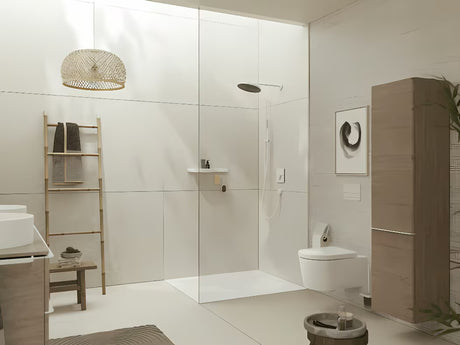 Uchwyt Hansgrohe wallstoris w matowej bieli pro montaż na klej lub śruby
