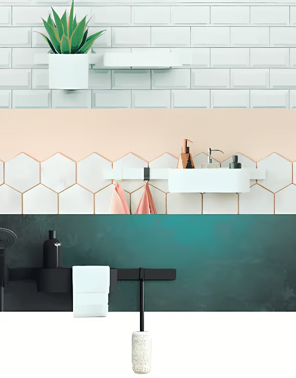 Głęboka półka hansgrohe wallstoris w matowej czerni pro do prysznica i łazienki