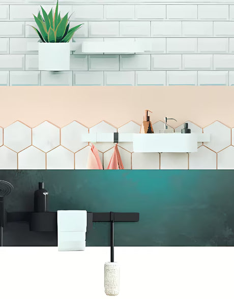 Głęboka półka hansgrohe wallstoris w matowej czerni pro do prysznica i łazienki