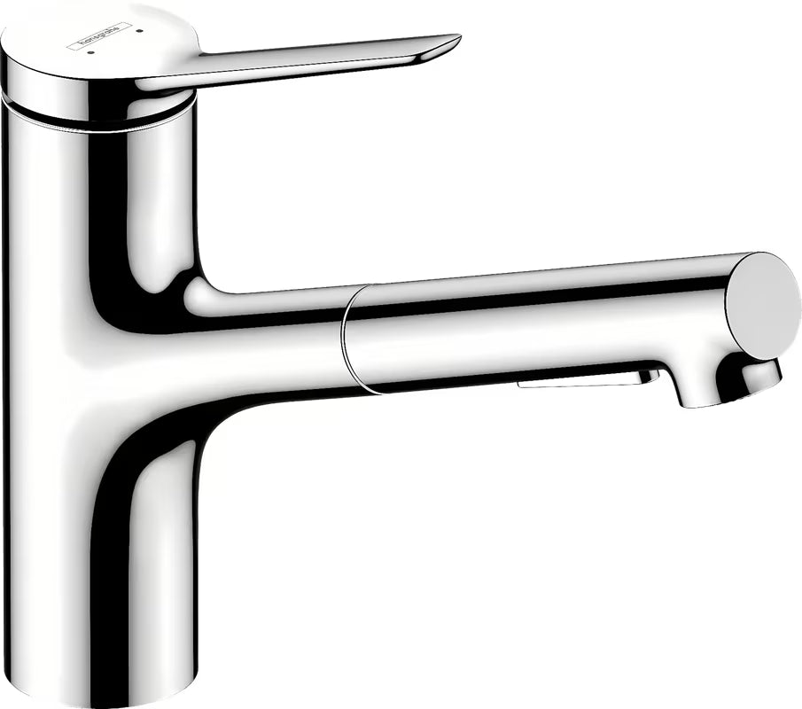 Hansgrohe Zesis M33 chromowana bateria zlewozmywakowa z wyciąganą wylewką i dwoma strumieniami