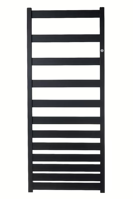Kombinowany grzejnik łazienkowy Hopa Belti 60x157,3 cm w kolorze czarny mat z podłączeniem środkowym.