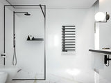 Biały połysk kombinowany łazienkowy grzejnik łazienkowy Hopa Darvel 173x60 cm z ryflowanym frontem