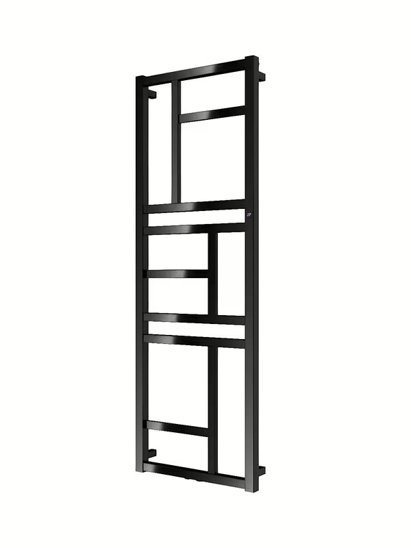 Kombinowany grzejnik łazienkowy Hopa Mondrian 50x144 cm w kolorze czarnym matowym