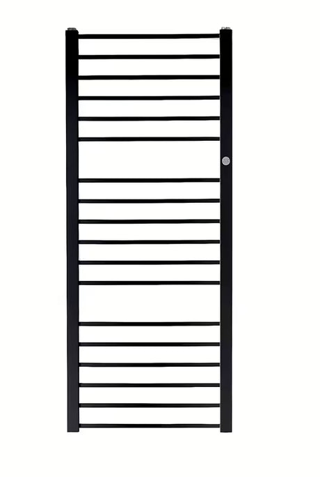 Kombinowany łazienkowy grzejnik łazienkowy Hopa Piko 53x152,9 cm w kolorze czarny mat z ryflowanym frontem