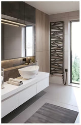 Kombinowany łazienkowy grzejnik łazienkowy Hopa Trick 53x151,7 cm w kolorze czarny mat.