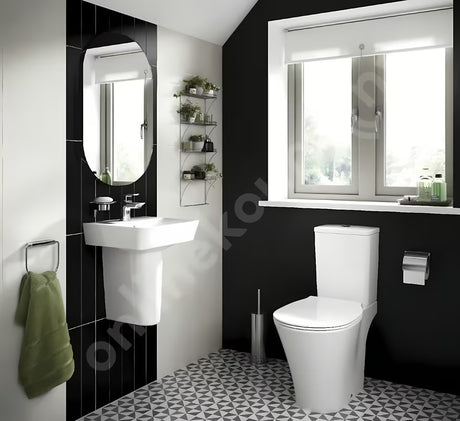 Biała ceramiczna mała umywalka Ideal Standard Connect Air 40x35 cm o prostym, minimalistycznym wzornictwie
