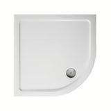 Biała półokrągły brodzik prysznicowy Ideal Standard z lanego marmuru 91x91 cm