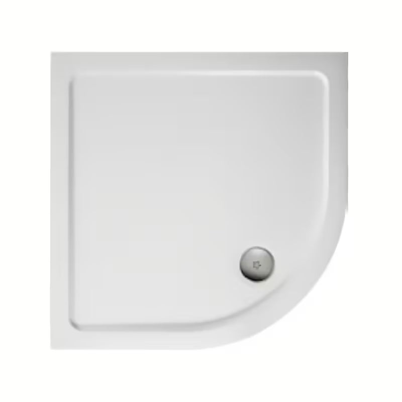 Biała półokrągły brodzik prysznicowy Ideal Standard z lanego marmuru 91x91 cm