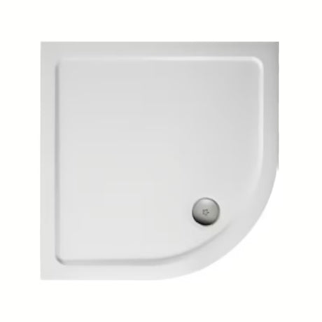 Biała półokrągły brodzik prysznicowy Ideal Standard z lanego marmuru 91x91 cm