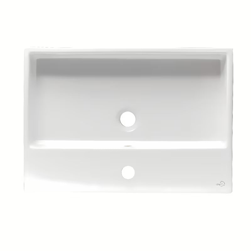 Ceramiczna umywalka wisząca Ideal Standard Strada 70x42 cm w kolorze białym z otworem pro na baterię pośrodku.
