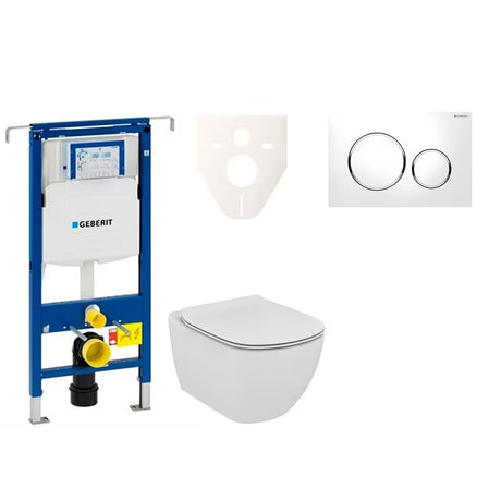 Zestaw WC podtynkowy Ideal Standard Tesi z modułem Geberit Duofix i przyciskiem Sigma 20
